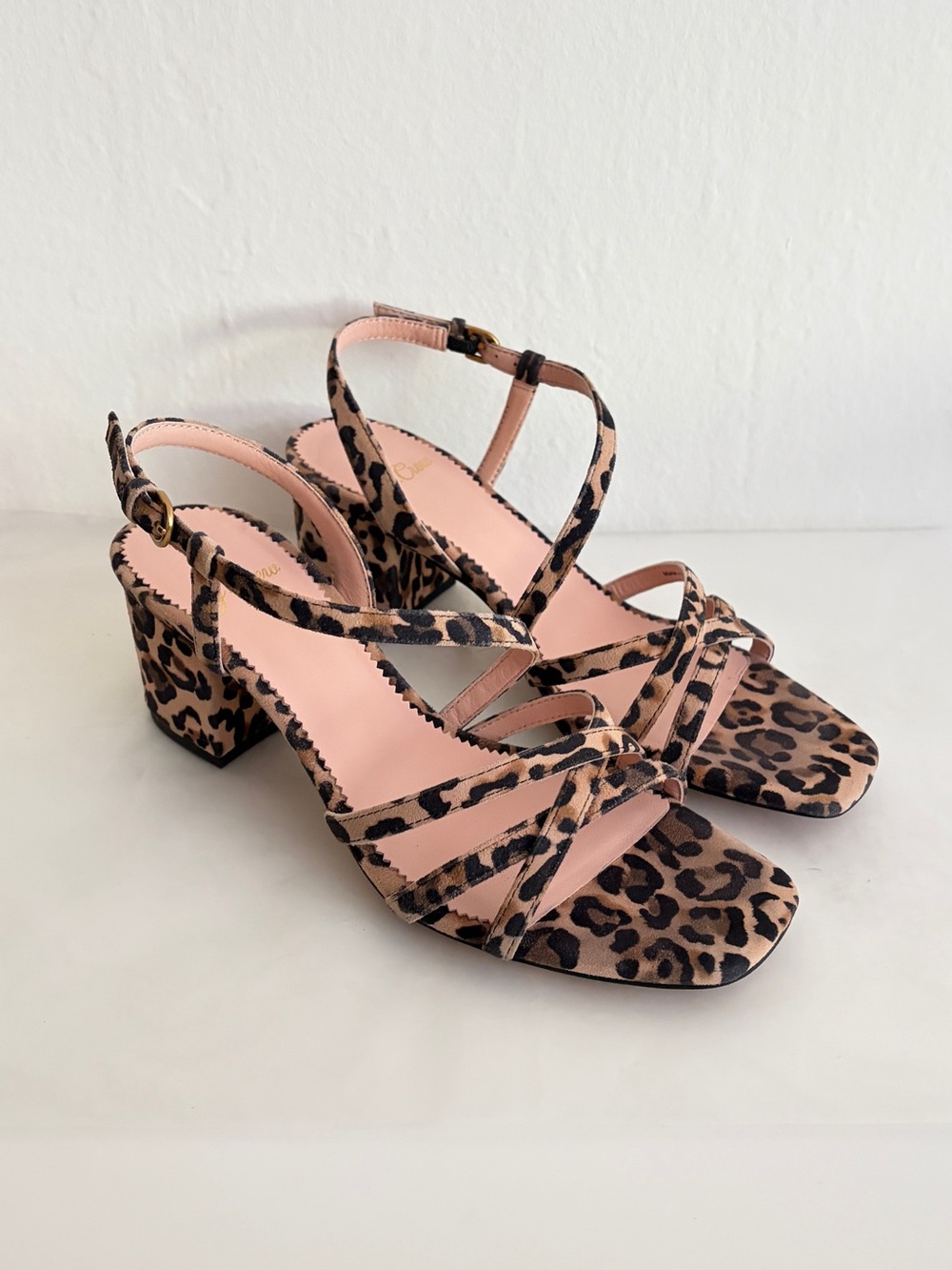 J. Crew Leopard Print Block Heel Sandals